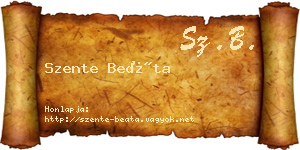 Szente Beáta névjegykártya